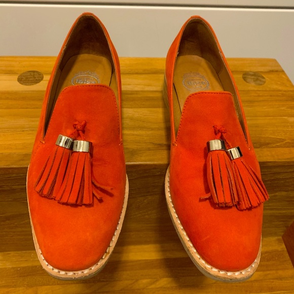 Jeffrey Campbell Shoes - Jeffrey Campbell “Lawford” Loafer in Red Suede Nubuck